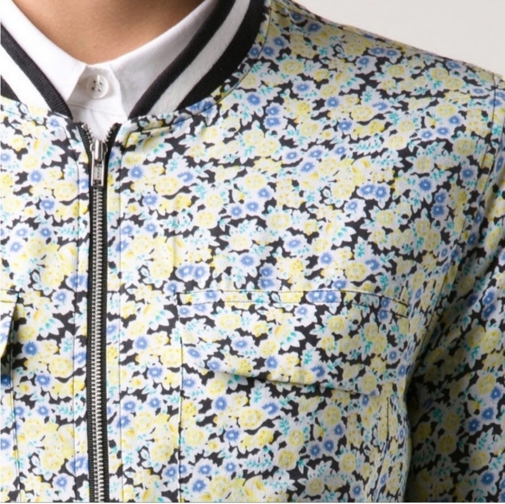 Equipment Femme 100% Silk Floral Lightweight Jacket XS - Picture 5 of 11